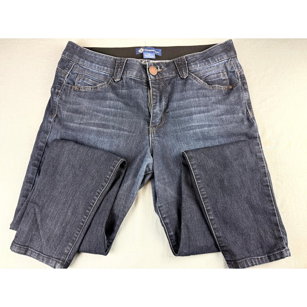 Democracy Ab'solution Women's Denim Jeans Dark Wash Comfort Waist Size 14